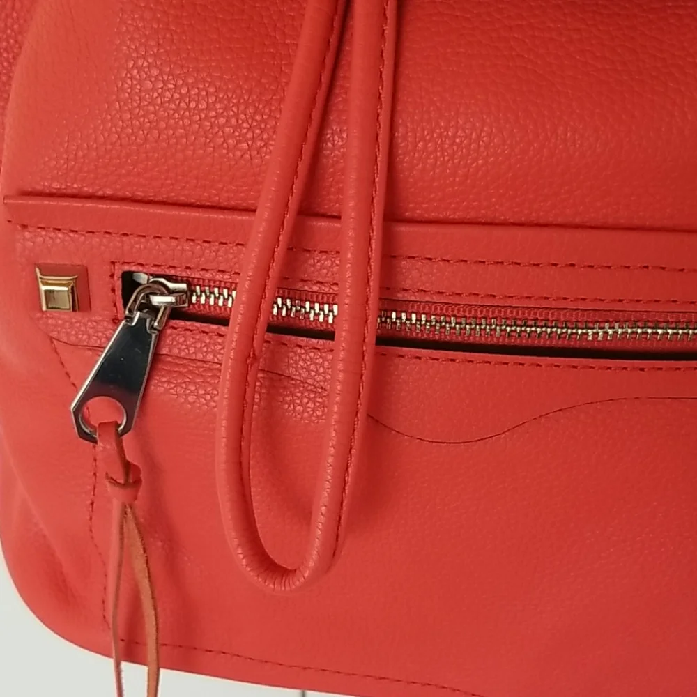 NWT Rebecca Minkoff Regan Leather Backpack in Electric Red